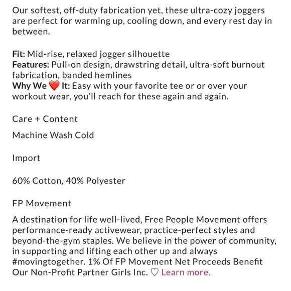 Free People Movement Playbook Peach Sweatpants Joggers With Pockets Small - Picture 2 of 6